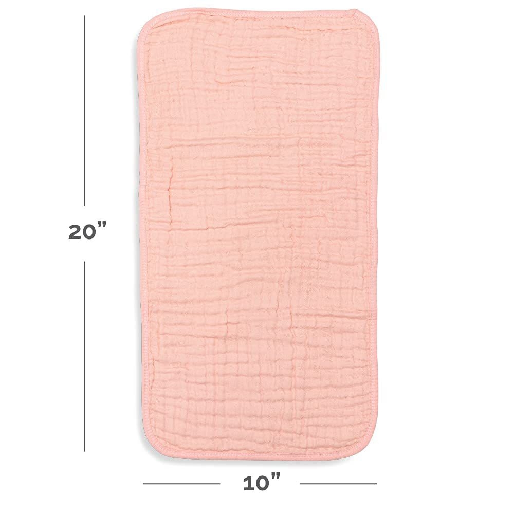 Muslin Burp Cloths 10 Pack Large 100 Cotton Hand Washcloths 6 Layers Extra Absorbent and Soft