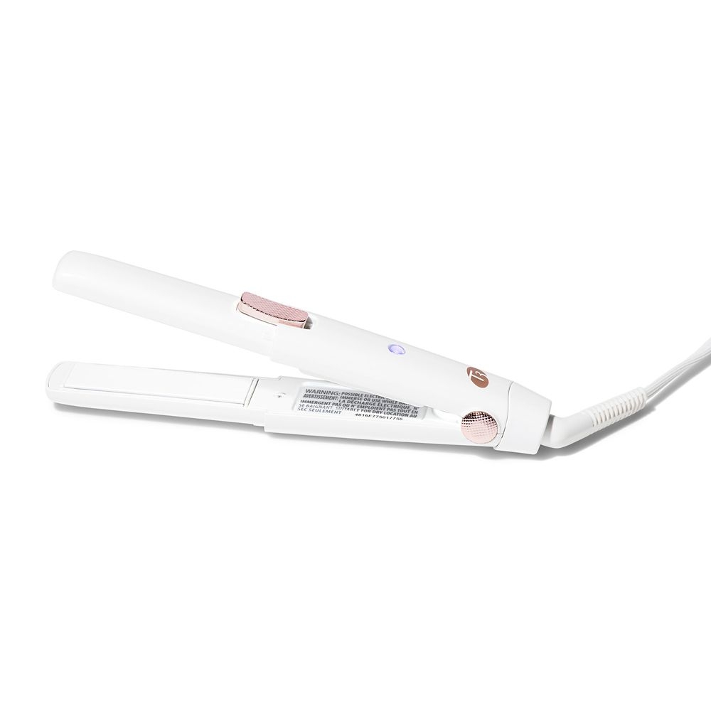 T3 SinglePass Compact Travel Styling Flat Iron with Cap in White/Rose ...