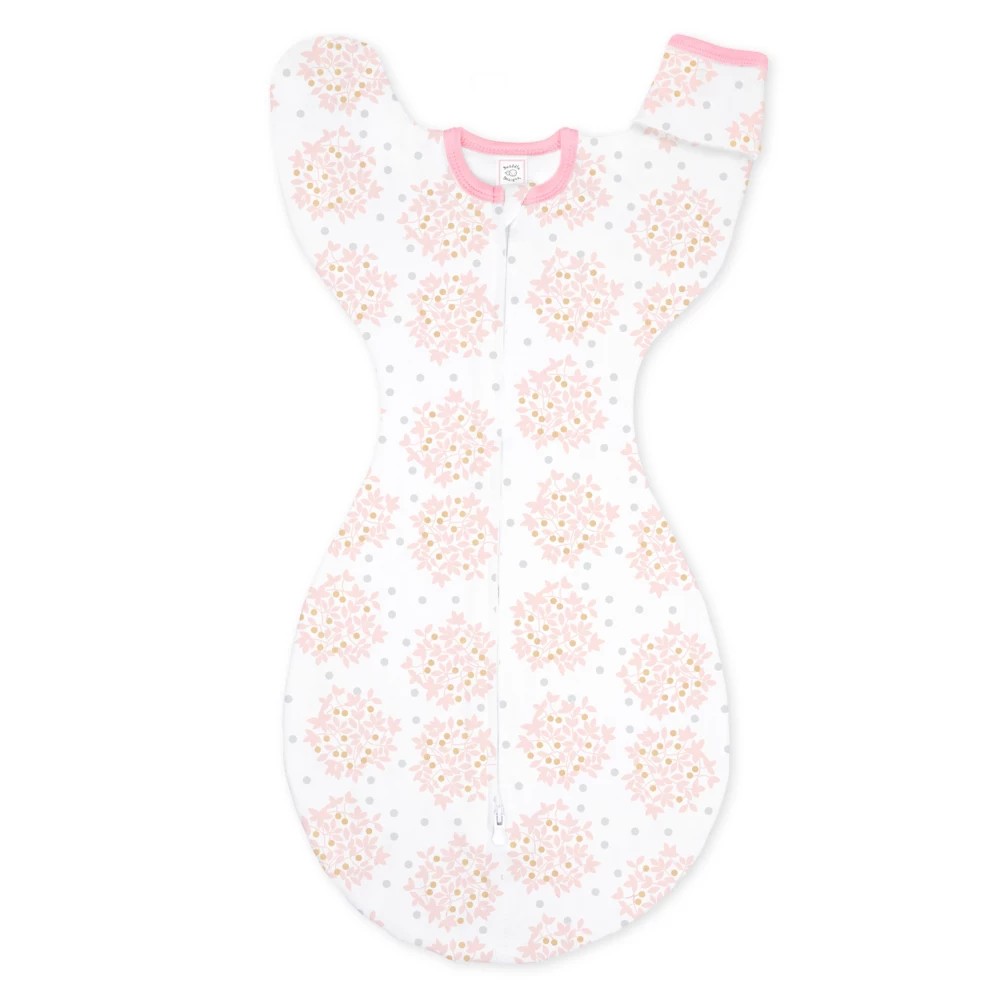 Swaddle Designs Size 36M Gray Stripes Arms Up HalfLength Sleeves