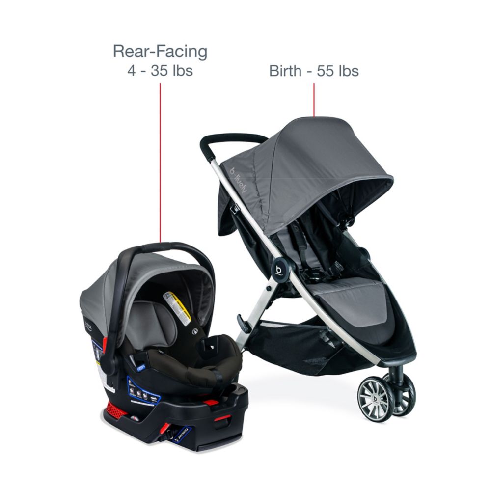 Britax B-Lively/b-Safe Gen2 Single Travel System In Greystone Best ...