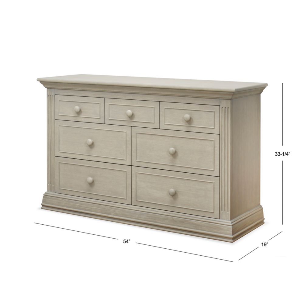 Sorelle Providence 7-Drawer Double Dresser In Heritage Fog Beige Best ...