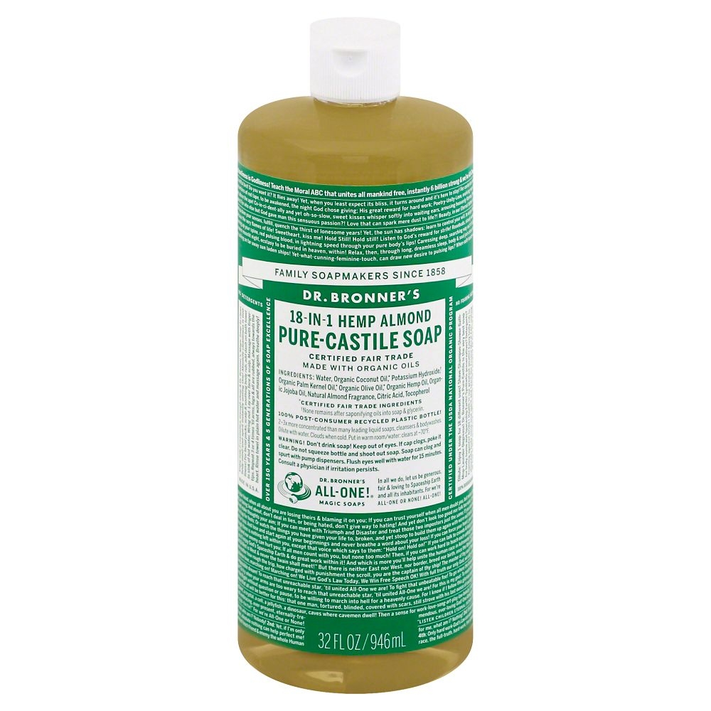 Dr Bronner's 32 oz. 18in1 PureCastile Liquid Soap in Almond Best