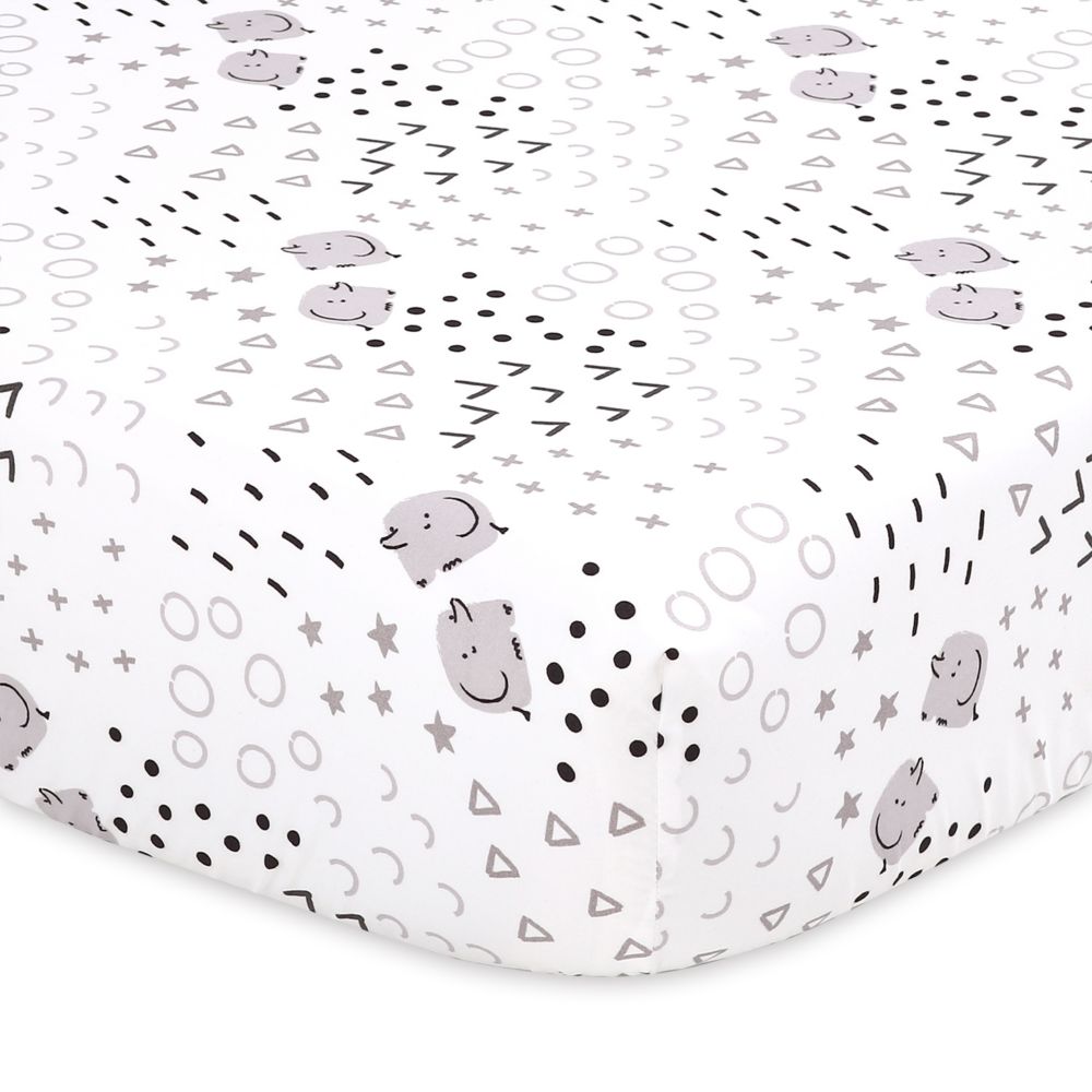 The Peanutshell 2Pack Preston Fitted Crib Sheets In Grey/white Best