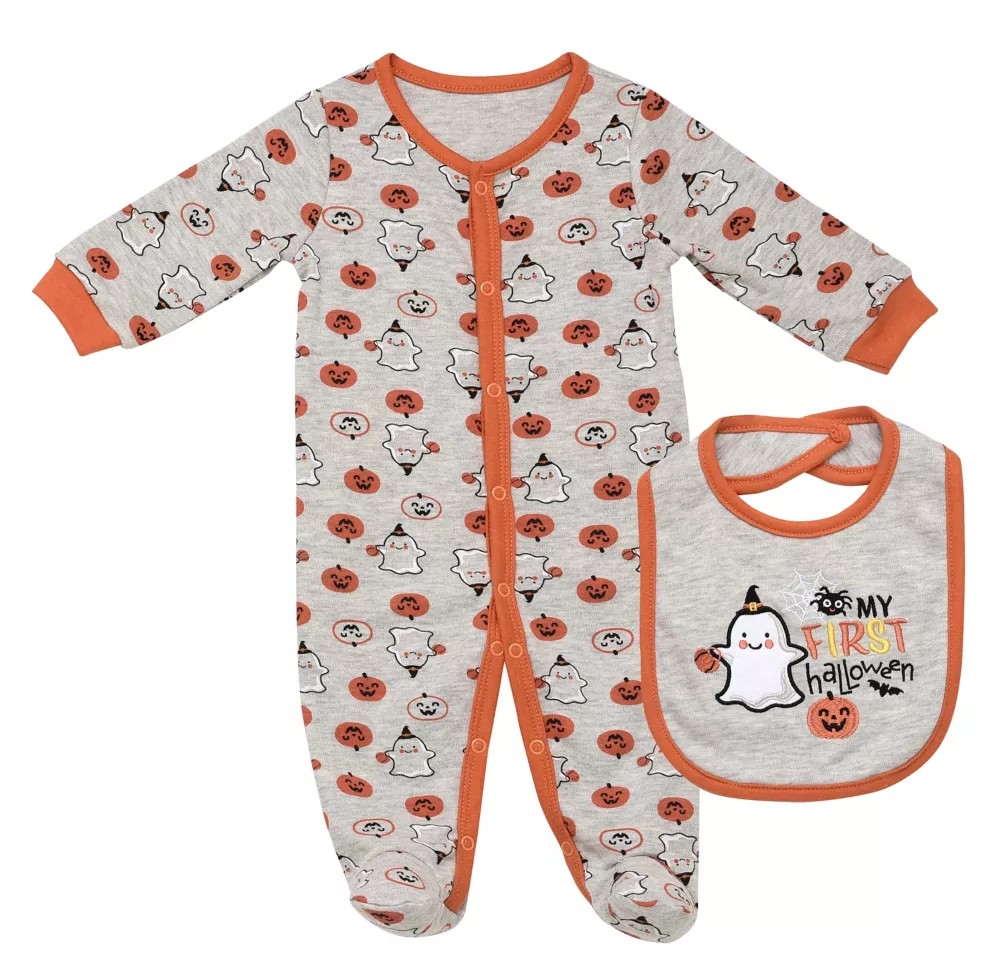 Baby Starters Size 3M 2Piece My First Halloween Sleep And Play Footie