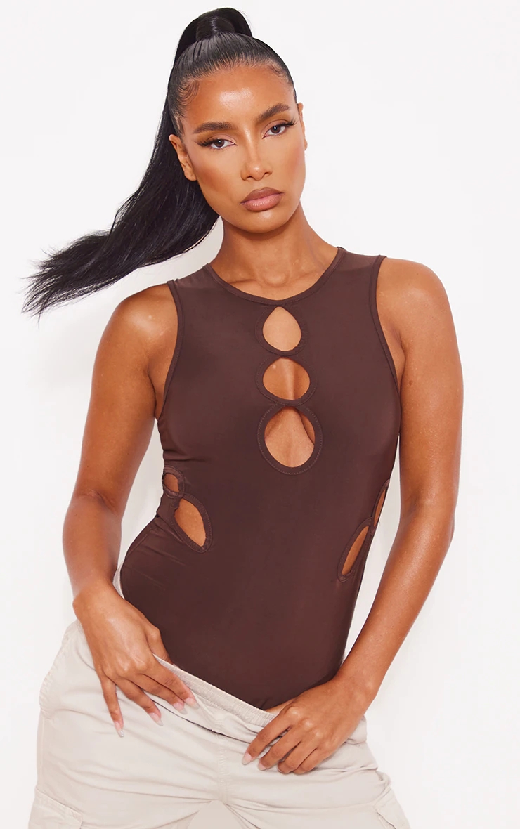 Plus Wide Strapy Slinky Bodysuit