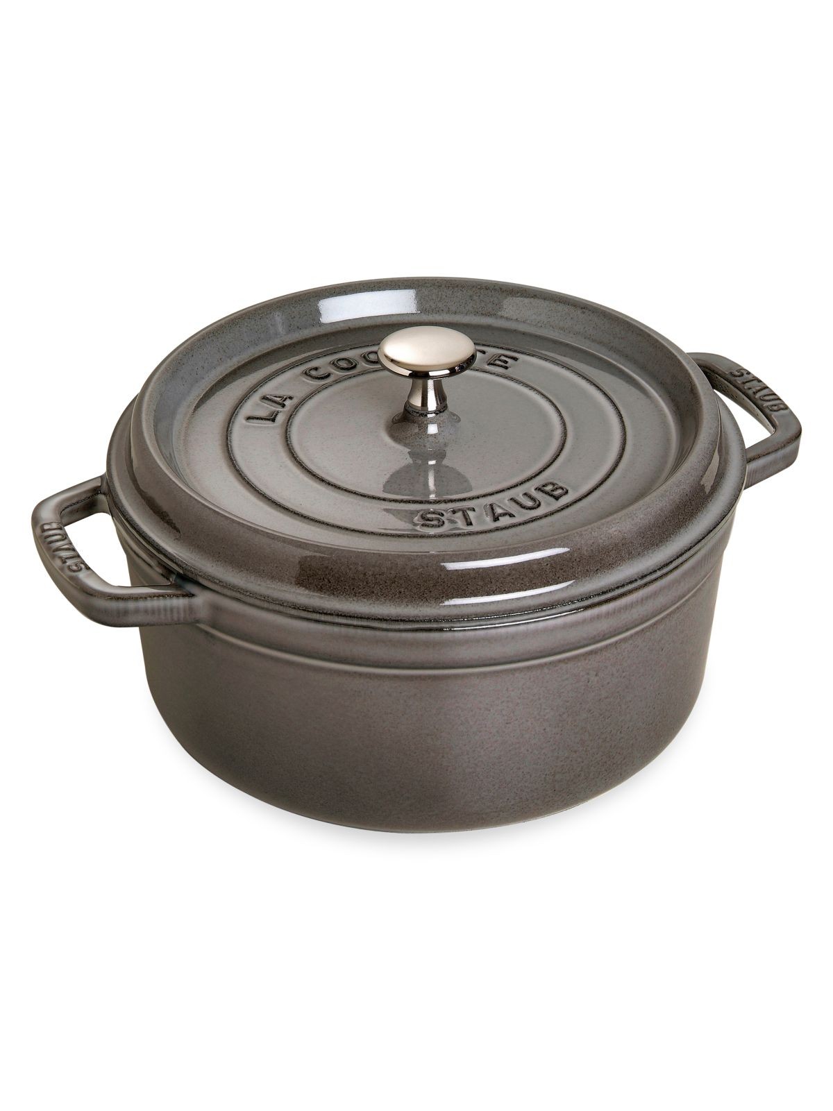 Staub Staub Cast Iron 9Qt Round Cocotte Graphite Grey Best Deals and