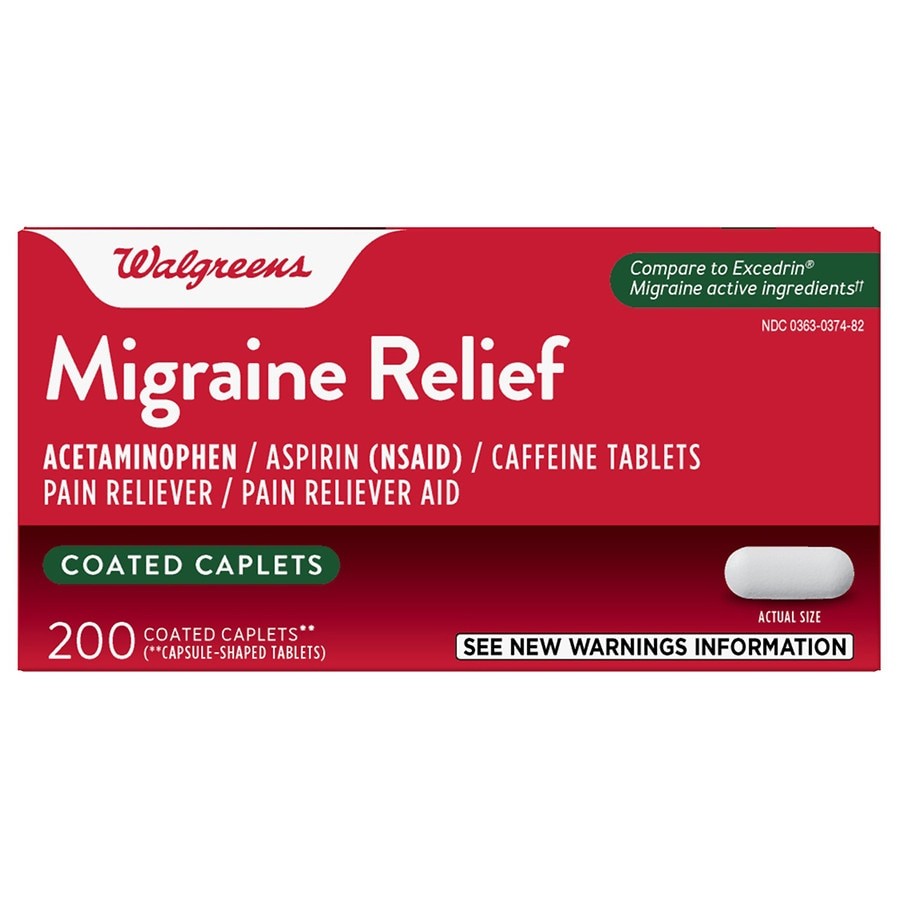 Excedrin Pain Reliever and Aid Migraine Caplets - 100 Count