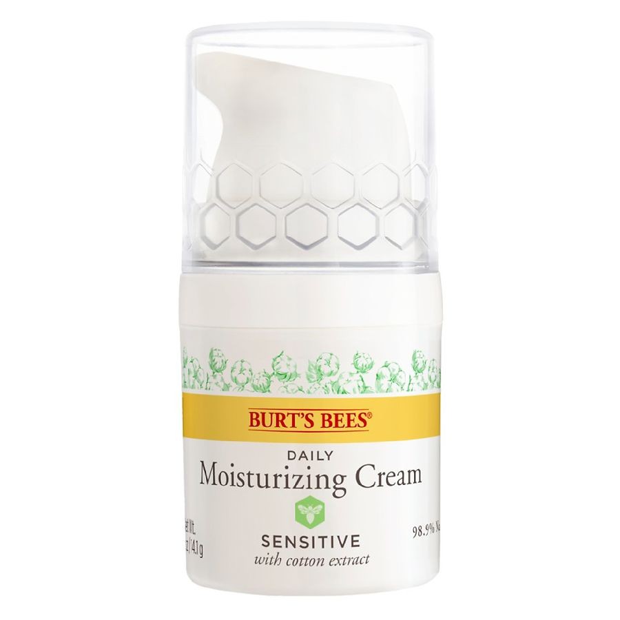 Burt's Bees Daily Face Moisturizer Cream for Sensitive Skin, Travel