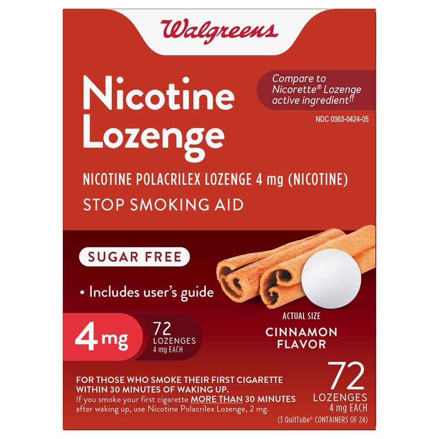 Equate Nicotine Lozenge, 2 mg (nicotine), Cinnamon Flavor, 108 Count