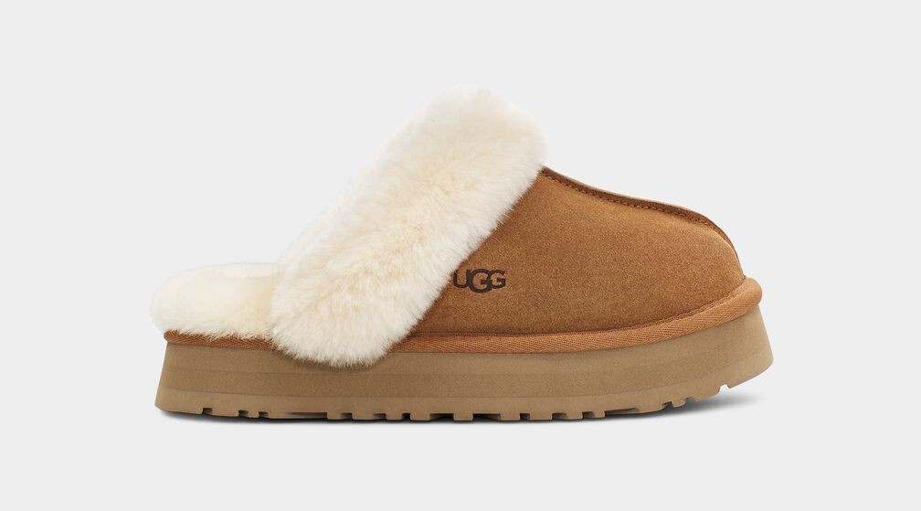 Mejores ofertas e historial de precios de UGG Women's Disquette Sheepskin Slippers in Chestnut