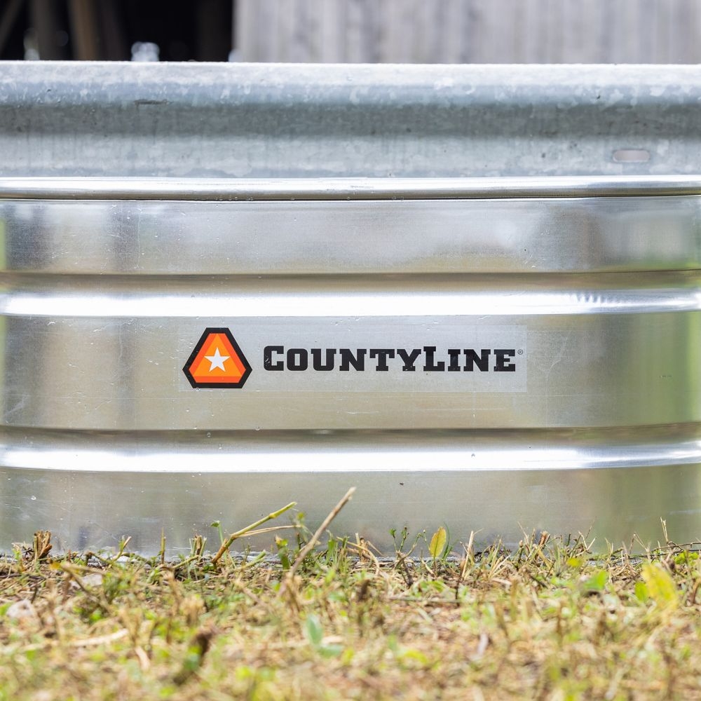 CountyLine 100 Gal. Oval Galvanized Stock Tank, 2 Ft. X 4 Ft. X 2 Ft ...