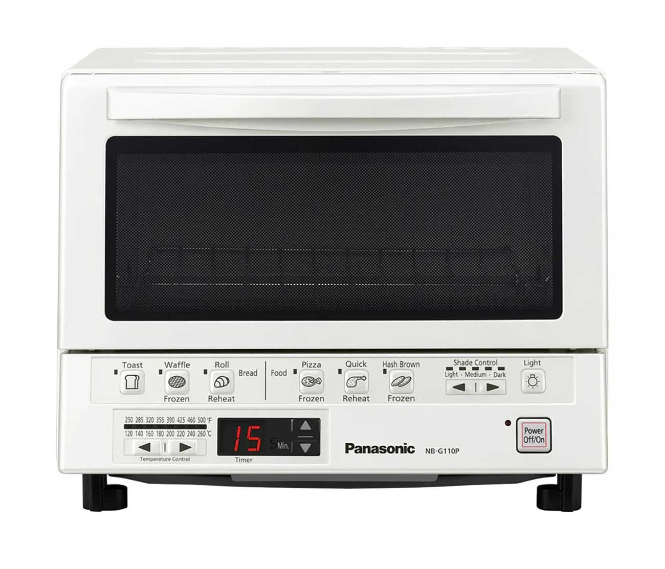Panasonic FlashXpress White Toaster Oven With Double Infrared Heating