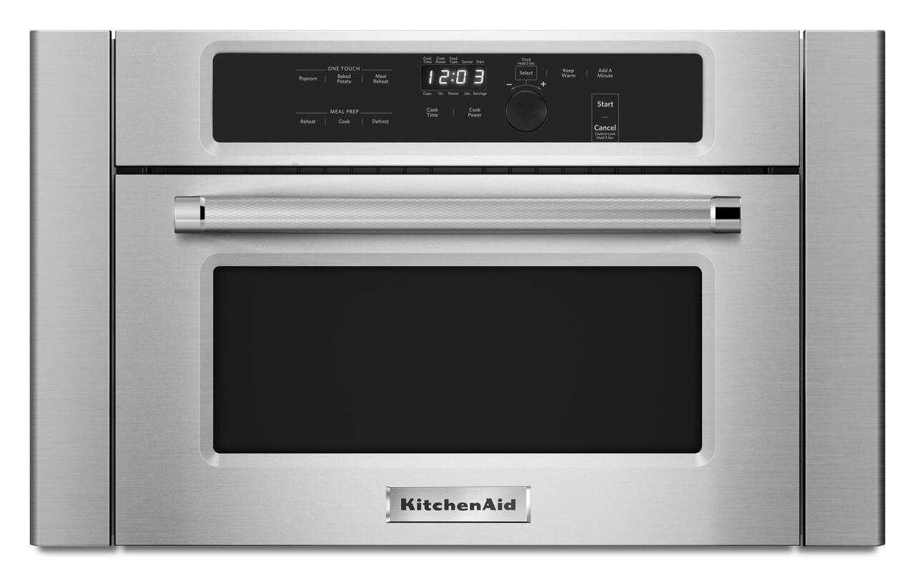 KMBS104ESS 24"" Built In Microwave with 1.4 cu. ft. Capacity 1000 W Cooking Power 27""/30"" Trim