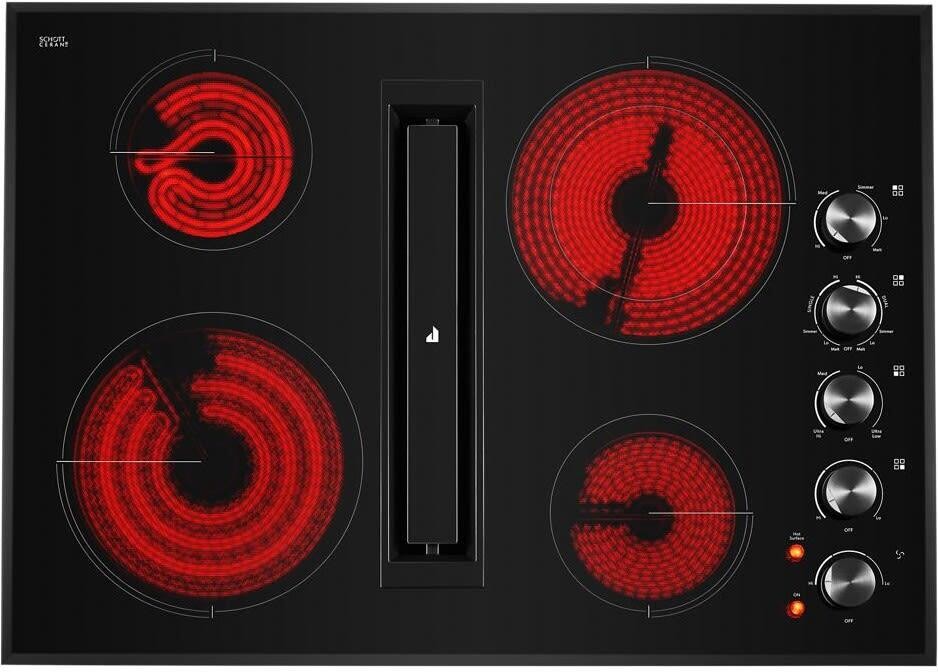 JED3430GB 30"" Electric Downdraft Cooktop with 4 Elements Perimetric