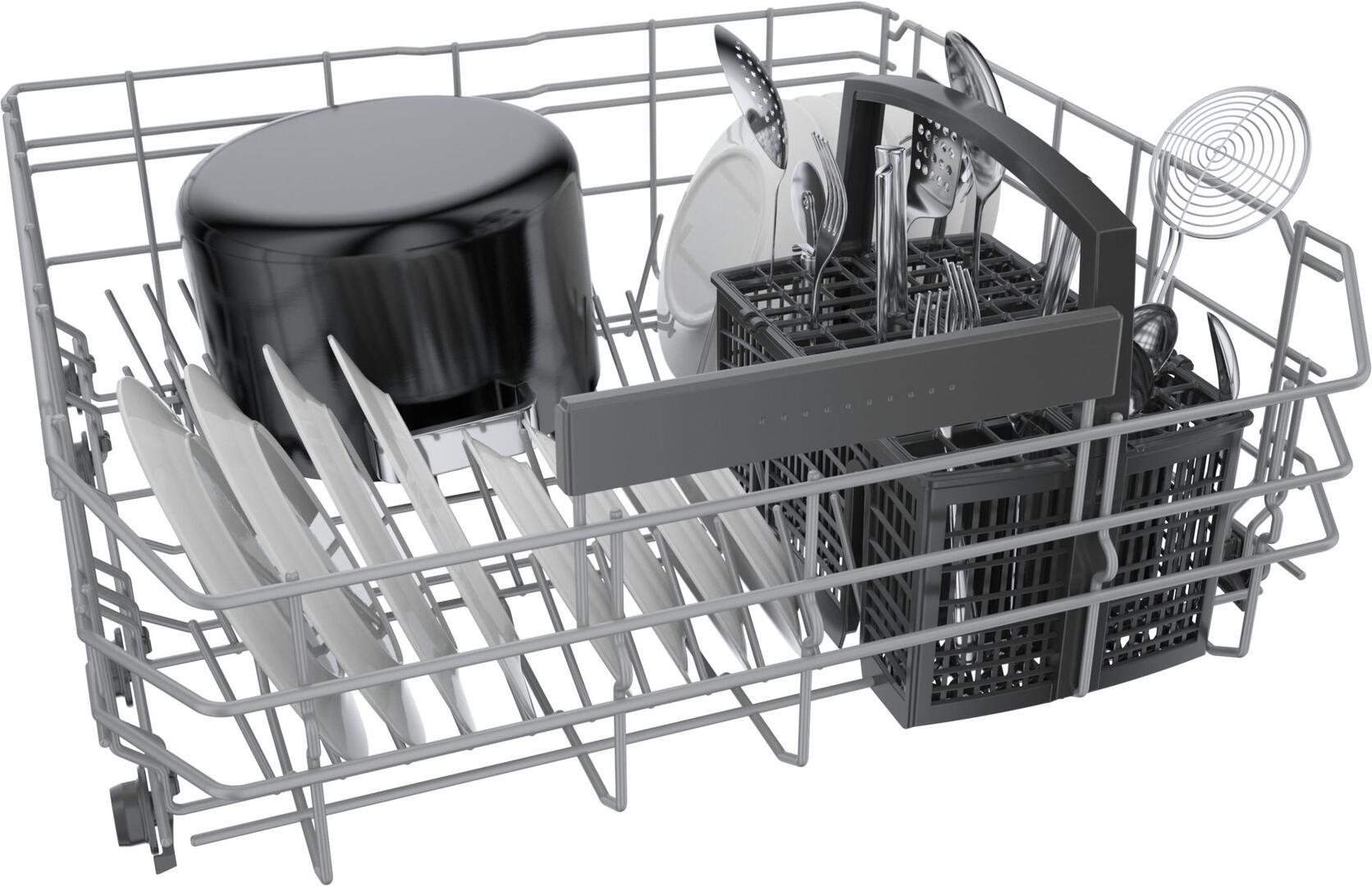 SHE53B75UC 24"" 300 Series Smart Recessed Handle Dishwasher with 15