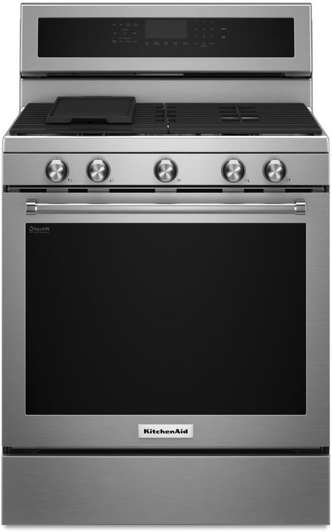 KFGG500ESS 30"" 5.8 Cu. Ft. Capacity 5 Burner Freestanding Gas Single