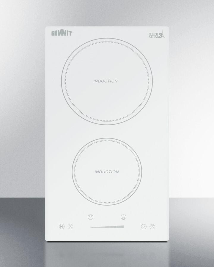 SINC2B231W 12"" Induction Cooktop with 2 Elements EuroKera Glass