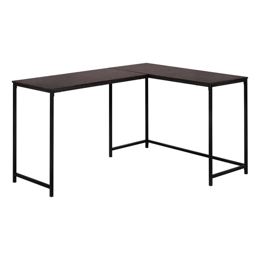 I 7390 58""L Top Metal Corner Computer Desk in Espresso Best Deals and Price History at