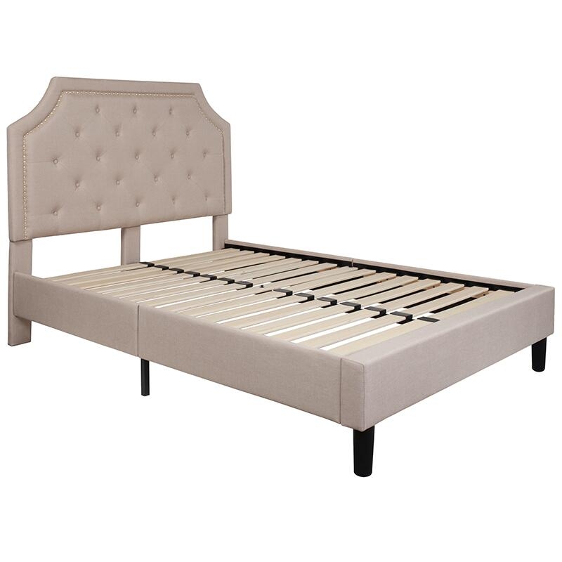 Brighton Collection SL-BK4-F-B-GG Full Size Platform Bed With Gold ...