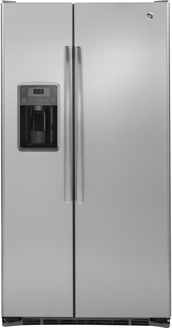 GZS22DSJSS 36"" Freestanding Counter Depth Side by Side Refrigerator