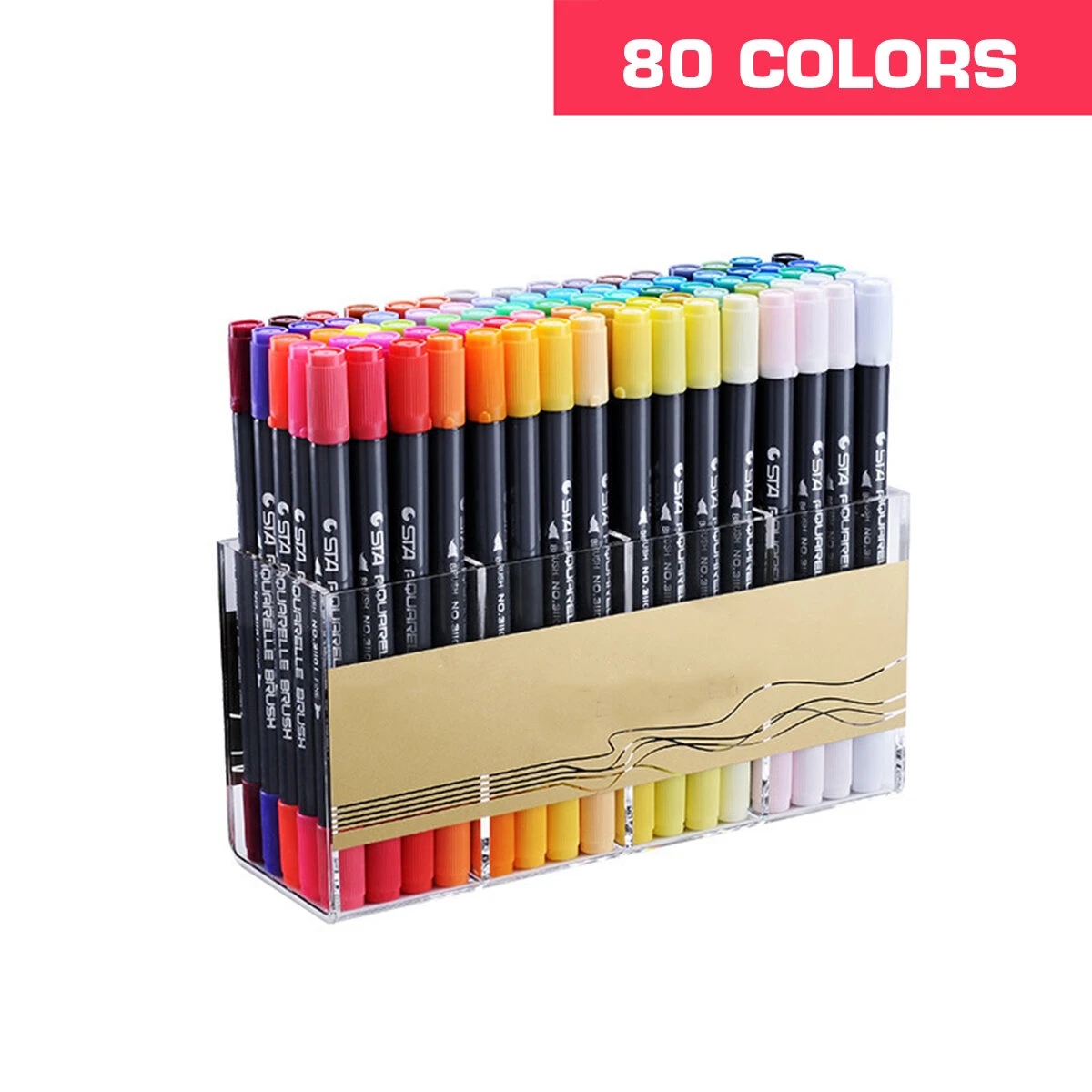 6 Packs: 48 ct. (288 total) Watercolor Dual-Tip Markers by