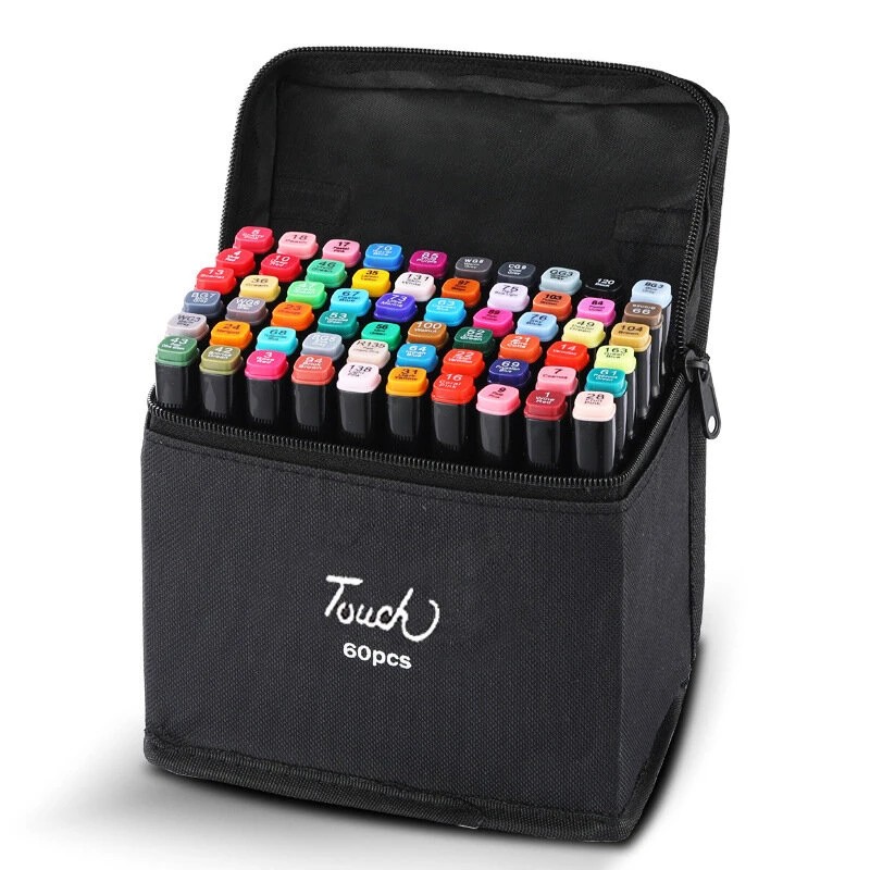 TouchFIVE 30/40/60/80 Color Art Markers Set Dual Headed Artist