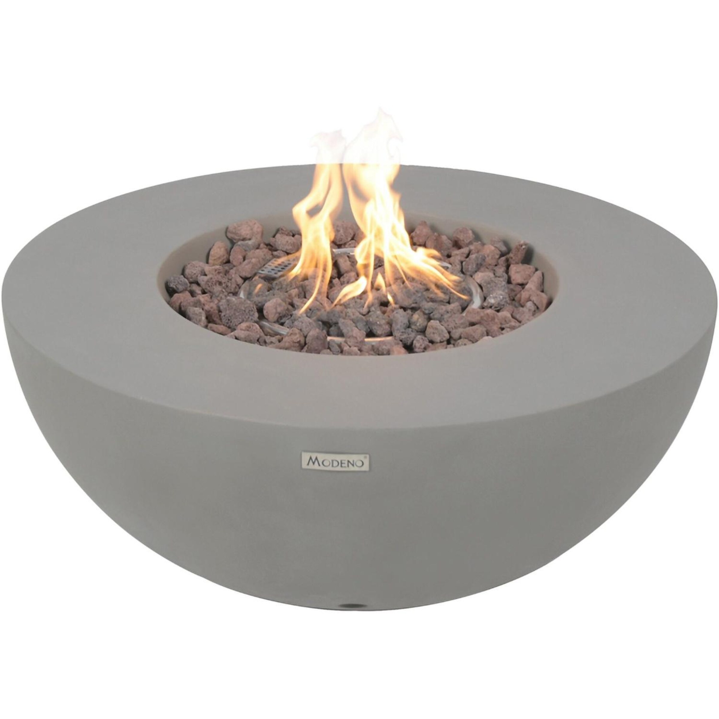 Bellawood 34 Inch Round Concrete Propane Fire Pit Table in Gray By ...