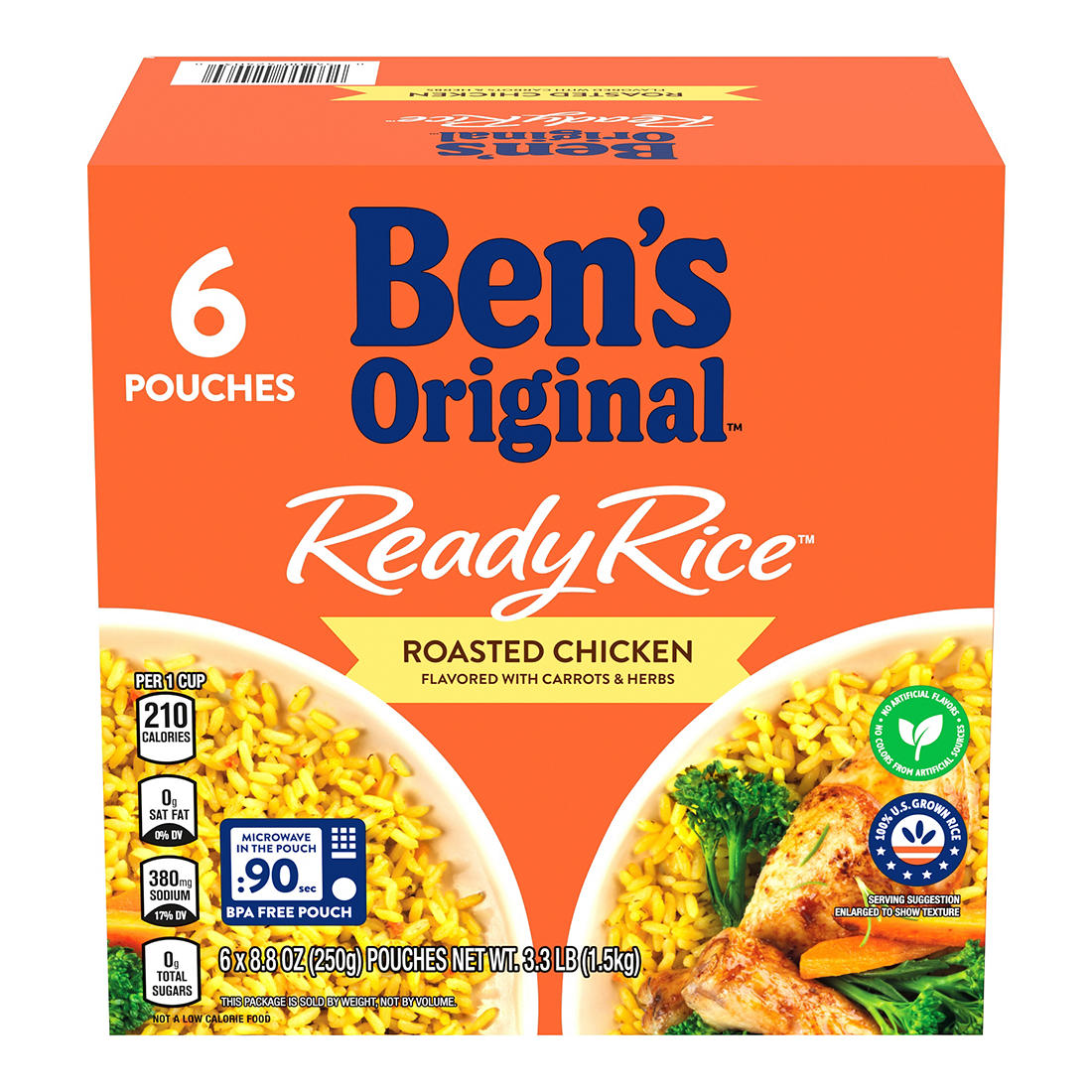 Ben's Original Ready Rice Jasmine Family Size Rice, Easy Dinner Side, 17.3  oz Pouch