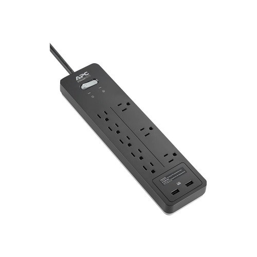 APC Home/Office SurgeArrest PH8U2 - Surge Protector - AC 120 V - Output ...