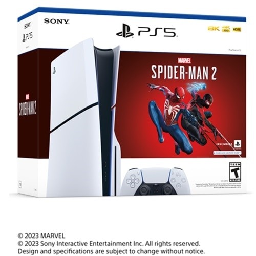 PlayStation 5 Slim Console Marvel's Spider-Man 2 Bundle + Extra PS5  Controller