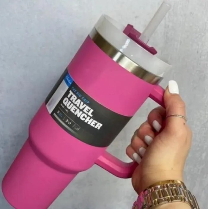 Stanley 40oz Stainless Steel H2.0 Flowstate Quencher Tumbler Flamingo PINK  NEW