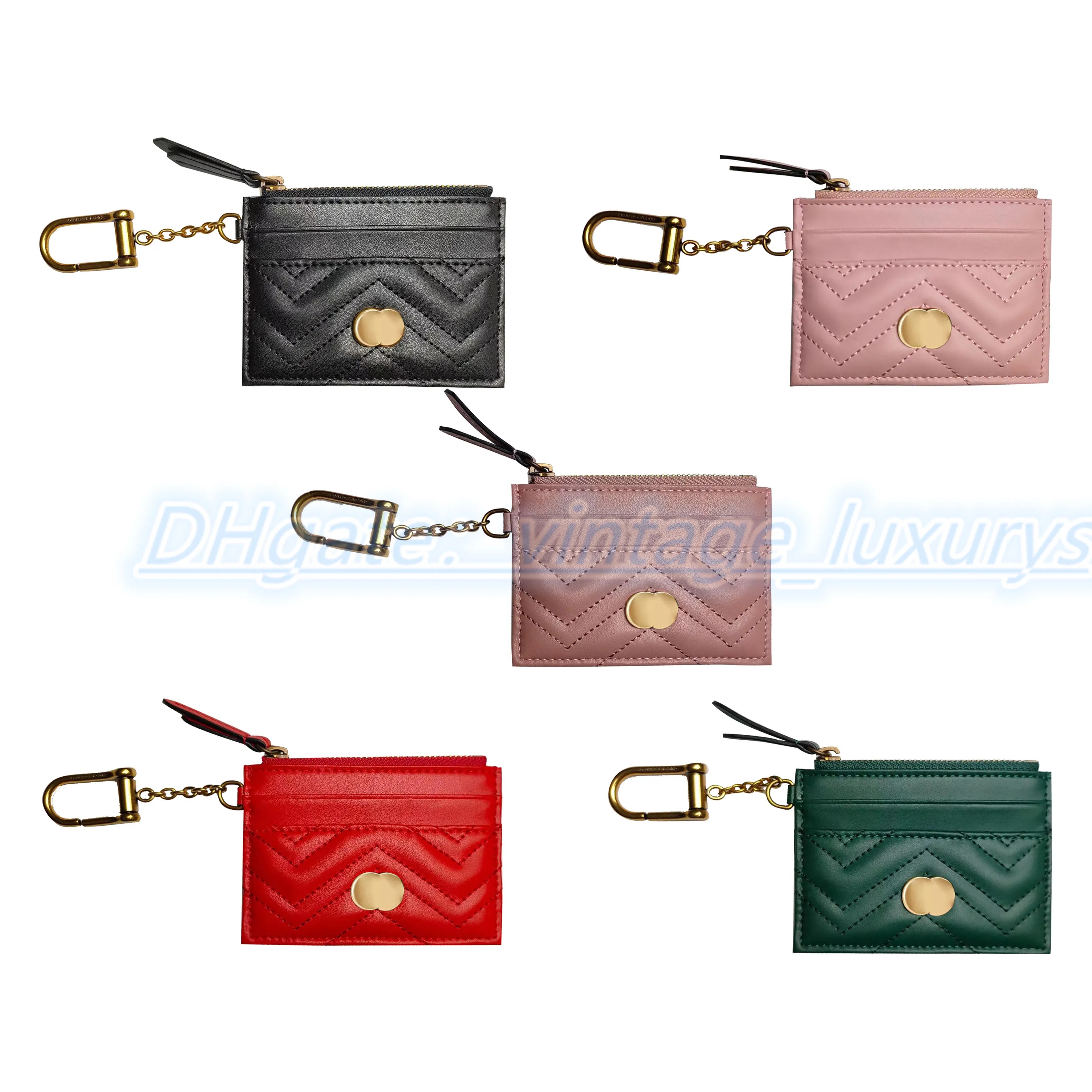 Marmont 627064 key chain Card Holder wallet Luxury Coin Purses with box Women's mens Designer 4