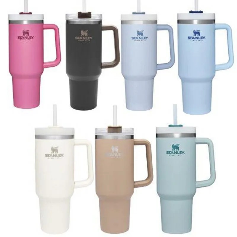 40oz Stainless Steel Thermos Cups With Handle Vacuum Coffee Tumbler Cup  Portable Double Layer Car Coffee Mug Travel Water Mug