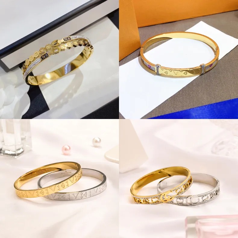 NANOGRAM Luxury Designer Bracelets Cuff Rose Gold Silver Bangle