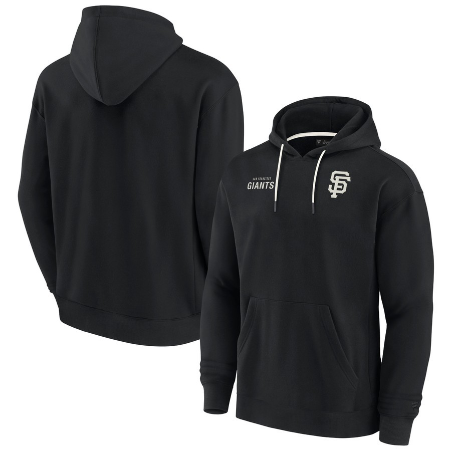 Men's Black/Heathered Black San Francisco Giants Big & Tall Wordmark Club Pullover  Hoodie