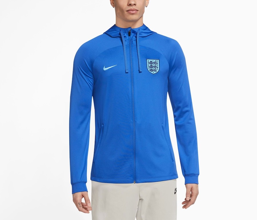 England National Team Nike Strike Raglan Hoodie Full-Zip Track Jacket ...