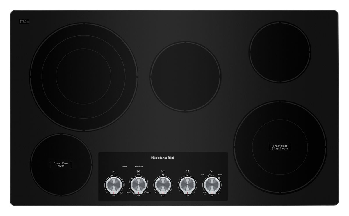 KitchenAid® 36" Electric Cooktop with 5 Elements and Knob Controls
