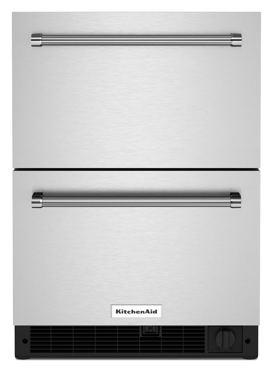 KitchenAid® 24" Stainless Steel Undercounter DoubleDrawer Refrigerator
