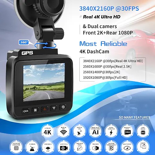 Dash Cam Car Full HD 2.4 LCD170 Wide Angle, WDR, Night Vision Dashboard  Camera Recorder