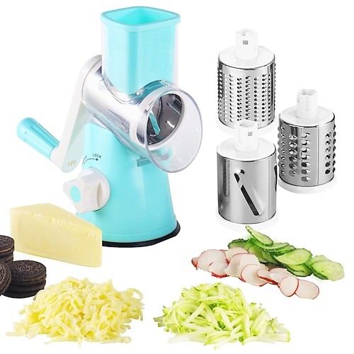 VEVORbrand Commercial Vegetable Fruit Chopper,Stainless Steel French Fry  Cut with 4 Blades 1/4 3/8 1/2in,Vegetable Chopper Dicer with Stainless  Bowl,Heavy Duty Cutter for Potato Tomato Onion Mushroom 