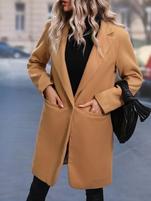 Tagold Fall and Winter Fashion Long Trench Coat, Fall Clothes for