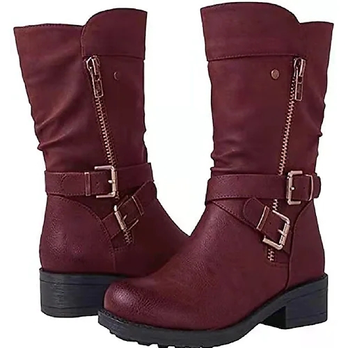 Women's wine colored on sale boots