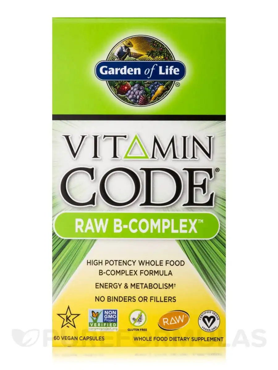 Garden Of Life Vitamin Code® - Raw B Complex™ - 60 Vegan Capsules Die ...