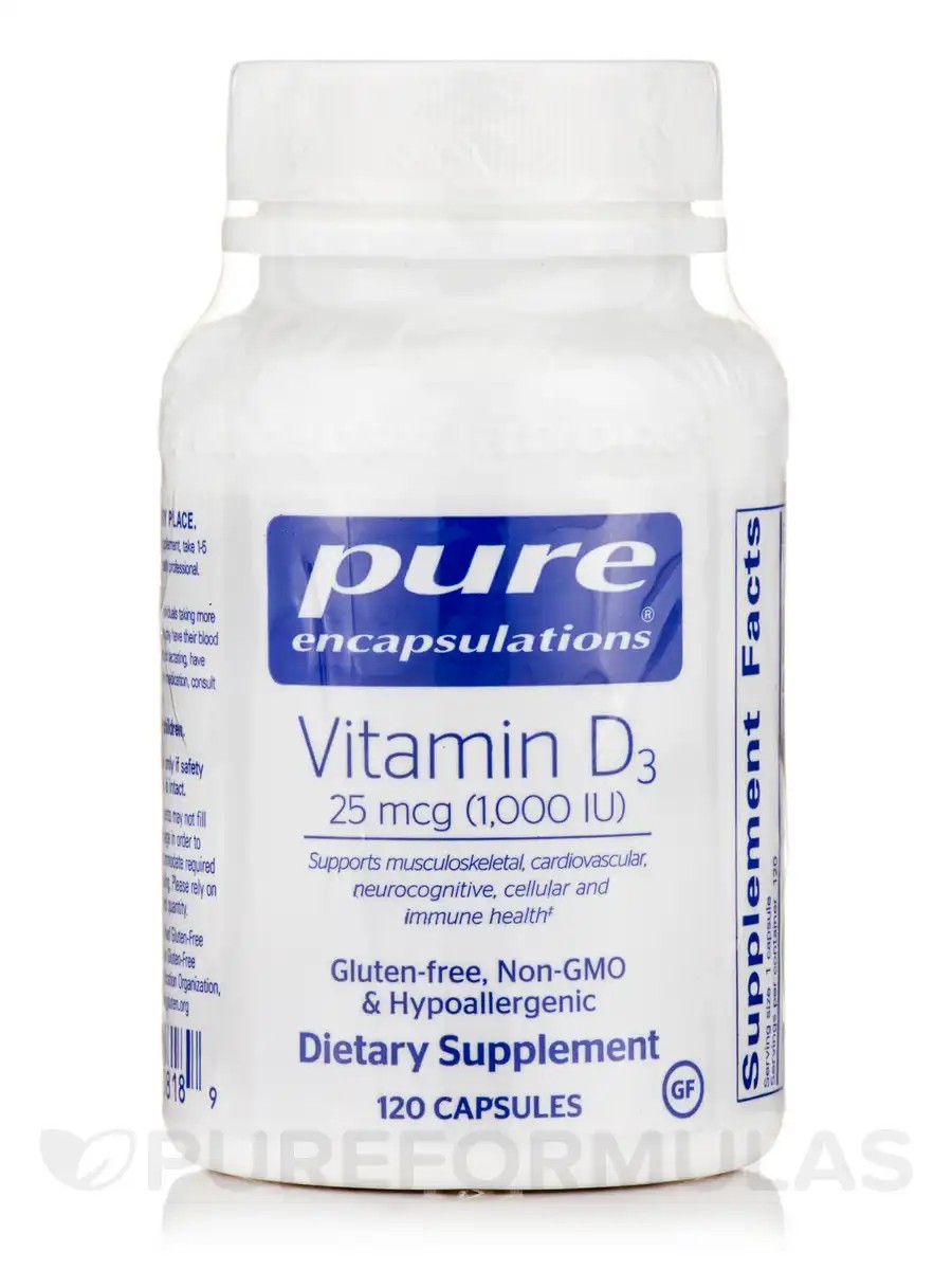Pure Encapsulations Vitamin D3 1,000 IU 120 Capsules Die besten Deals