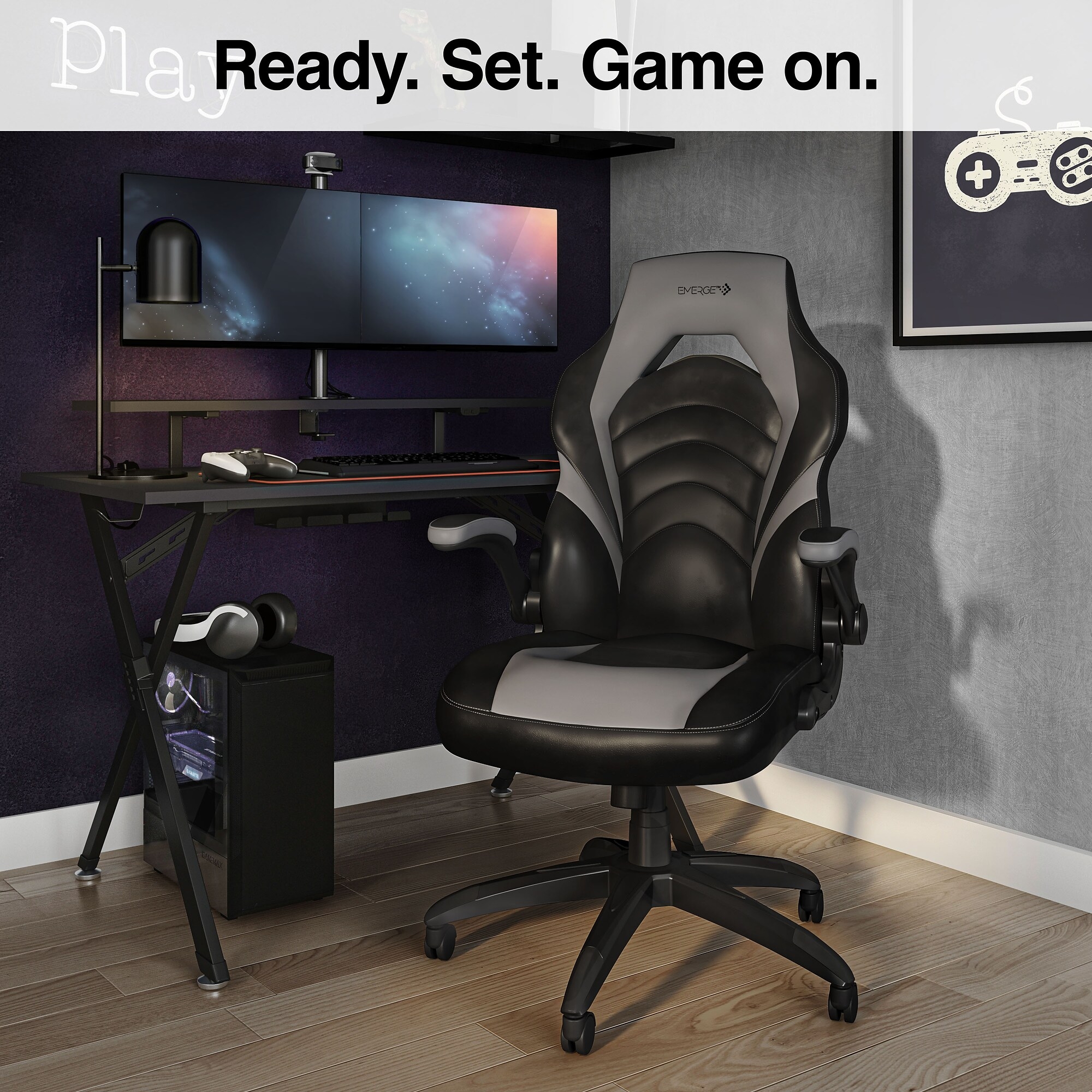 Luxura faux leather racing gaming chair