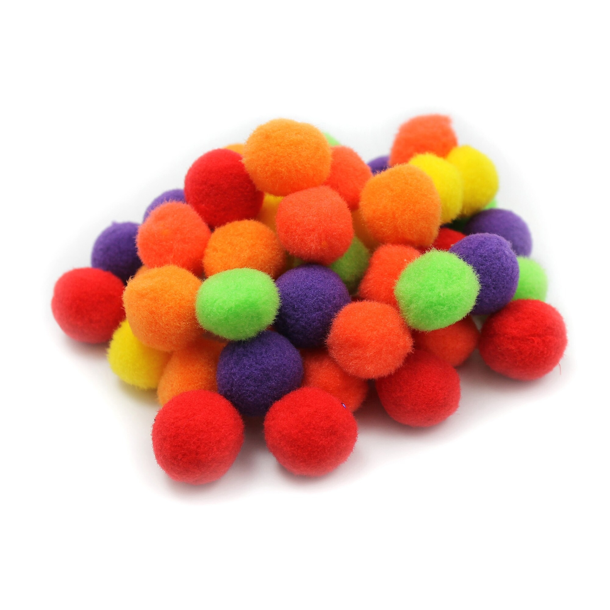 CLN Charles Leonard Creative Arts Pom-Poms Furry Balls Assorted  Colors/Sizes 8/Pack CHL69310 