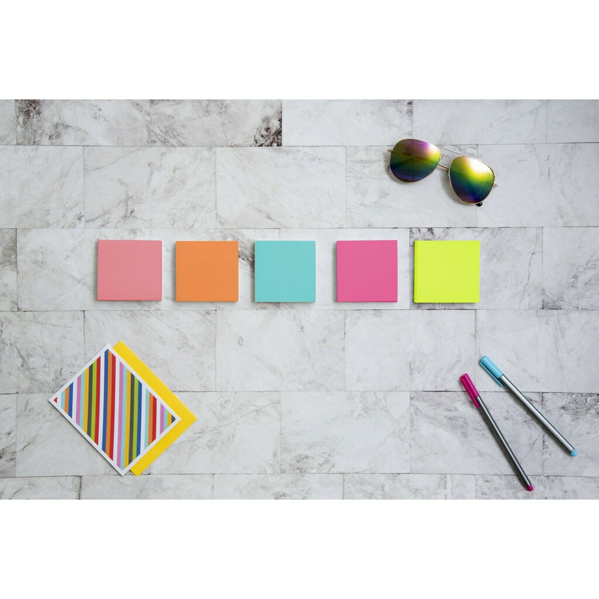 Postit Notes, 3 x 3, Poptimistic Collection, 100 Sheets/Pad, 14 Pads