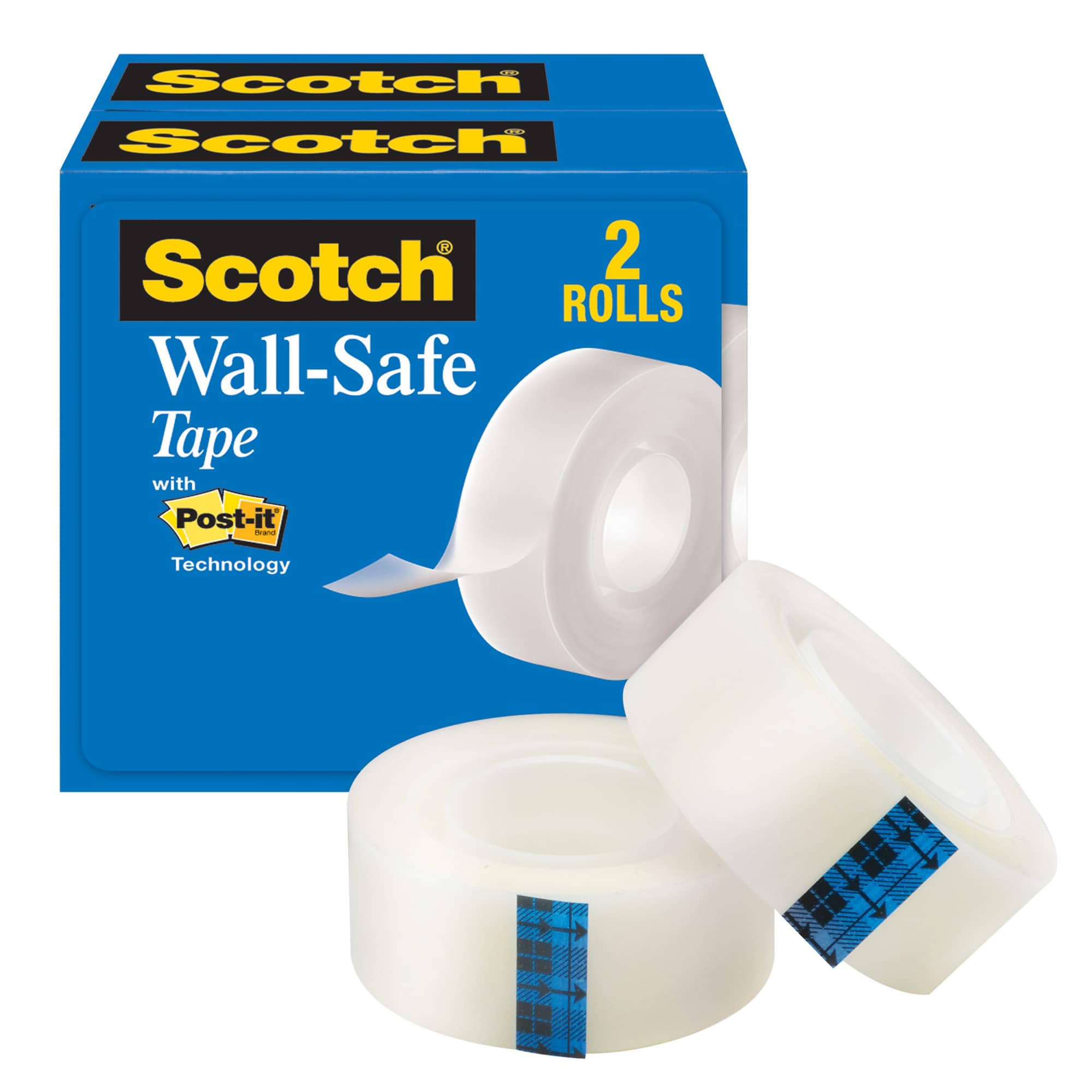 Scotch WallSafe Tape, 3/4 x 22.22 yds, 2 Rolls/Pack (813S6) Quill