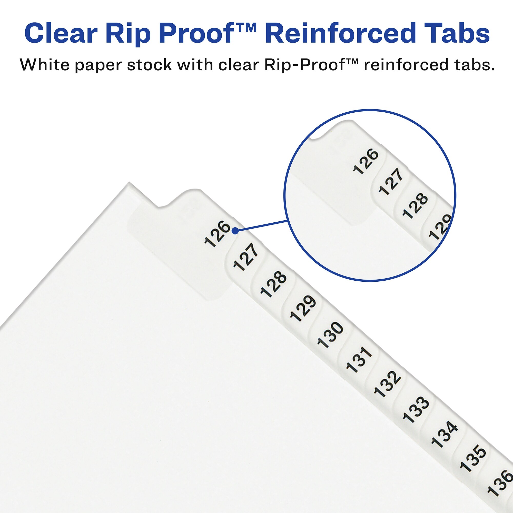 Avery Standard Collated Avery Style Legal Numeric 76 100 Tab Paper