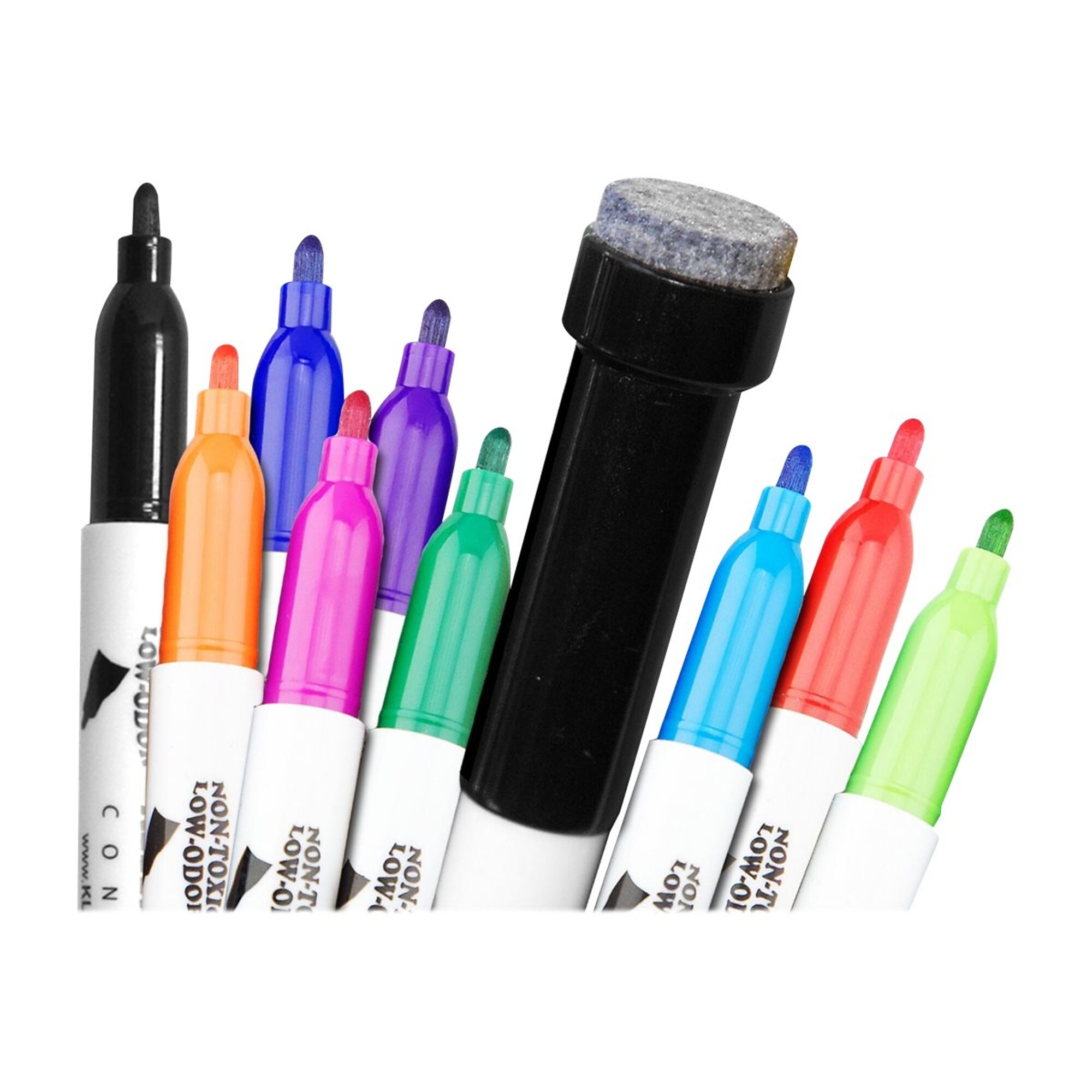KleenSlate Dry Erase Markers, Bullet Point, Assorted, 10/Pack (6108), Red Quill Best Deals and